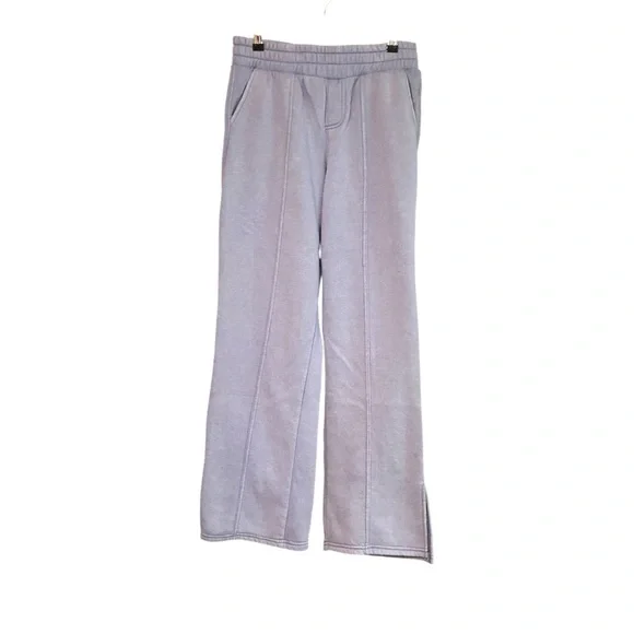 Pink Rose Matching Lounge Set Wide Leg Pants Sweatshirt Cozy Fleece - Picture 3 of 4